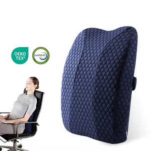 Siêu mỏng thắt lưng hỗ trợ đệm cho thấp hơn trở lại dệt kim Bộ nhớ bọt cho ghế văn phòng và xe cung cấp thoải mái cứu trợ từ đau - Product Image 1