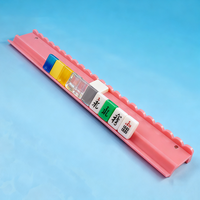 Ensemble de poussoirs de mahjong en acrylique rose massif personnalisé, supports de mahjong magnétiques en acrylique et poussoirs à volants