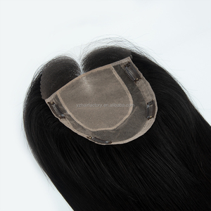 Nuevo diseño de base de piel, 100% cabello Remy virgen europeo ruso, topper de cabello humano con encaje HD y línea de cabello pre-arrancada, postizos para mujer - Product Image 4