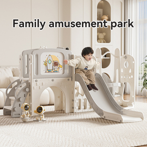Venta de fábrica Rocket Toy Indoor Daycare Family Plastic <span class=keywords><strong>Slide</strong></span> and Swing Play House para niños <span class=keywords><strong>Slide</strong></span> Playground Play Equipment Set - Product Image 3