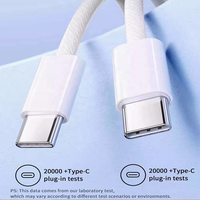 Câble Type-C vers Type-C HNT 2M 100W/240W 5A, connecteurs nickelés, conducteur en cuivre pur, charge rapide PD pour téléphone portable