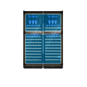 Refroidisseur à vin autoportant d'une capacité de 300 bouteilles Compresseur de réfrigérateur Armoire à vin thermostatique à double zone - Product Image 5