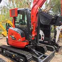 Mini-excavatrice sur chenilles Kubota U35 d'occasion, d'origine japonaise, à bas prix, machine de terrassement, excavatrice Kubota U35 d'occasion à vendre