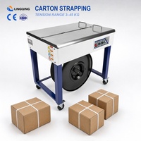 Équipement de cerclage semi-automatique YS-A2H pour boîtes en carton, cerclage à bande PP, ligne d'emballage en usine