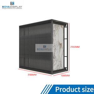 Pull-Out 360 Degree Rotating Decorative <strong>Wall</strong> Panels Ceramic Tile Slab Stone 3d Pvc Marble Sheet <strong>Display</strong> Rack Stand For Showroom - Product Image 3