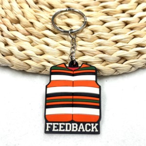 Portachiavi personalizzabili in gomma animale con loghi stampati al Laser e schienali in acrilico per borse per artisti alla moda esprimono te stesso - Product Image 4