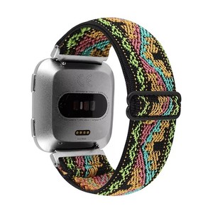 Correa de reloj tejida de nailon suave y transpirable elástica para <span class=keywords><strong>Fitbit</strong></span> <span class=keywords><strong>Versa</strong></span> - Product Image 6