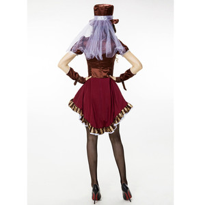Costume de Chapeau Fou pour Femme Wonderland Echo, 3 pièces/ensemble, tenue pour adulte, Halloween, carnaval, fête, déguisement, nouvelle arrivée - Product Image 6