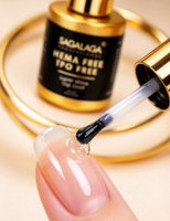 SAGALAGA HEMA FREE TPO FREE Super Shine Top Coat UV LED Gel Polish No Yellow Nail Sealer OEM ODM Wholesale