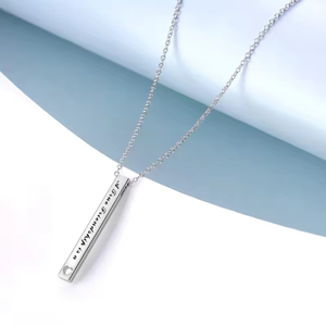 Colgantes de Barra de Plata de Ley 925 al por Mayor con Frases Inspiradoras de Amistad, Collares a Granel para Mujer - Product Image 3