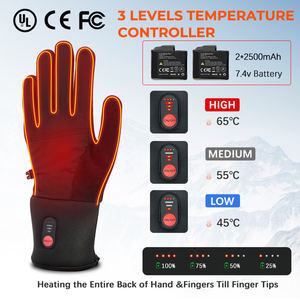Guantes finos de calefacción eléctrica con batería recargable de 7,4 V, guantes calefactables ultrafinos flexibles con pantalla táctil - Product Image 2