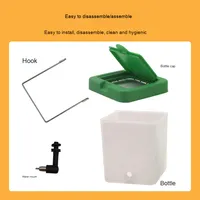 Fontaine à eau automatique pour lapins Chuangduo CD-500ml en plastique haute rigidité avec abreuvoirs à tétine pour animaux de ferme