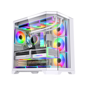 Lovingocool màn hình quá khổ PC trường hợp Acrylic Kính EATX Gamer Máy tính để bàn máy tính trường hợp tủ <span class=keywords><strong>RGB</strong></span> <span class=keywords><strong>Fan</strong></span> 360mm Chất lỏng mát tản nhiệt - Product Image 4