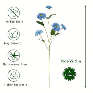 ชุดดอกไม้ปลอม 5 <span class=keywords><strong>ดอก</strong></span> <span class=keywords><strong>ดอก</strong></span><span class=keywords><strong>ดาวเรือง</strong></span><span class=keywords><strong>ปลอม</strong></span> <span class=keywords><strong>ดอก</strong></span>เบญจมาศปลอม สีส้ม เหมาะสำหรับตกแต่งบ้านในฤดูใบไม้ร่วง และเป็นของประดับตกแต่ง<span class=keywords><strong>ดอก</strong></span>ไม้ - Product Image 3