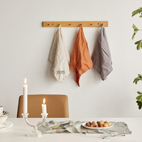 Serviettes en tissu personnalisables lavables 55% lin 45% coton, serviettes de table pour mariage, design pliable, personnalisées