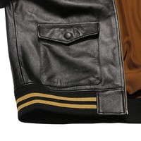 Uniforme de baseball personnalisé, manteaux décontractés en cuir véritable, veste en cuir de vachette brodée avec un tigre, vêtements pour hommes