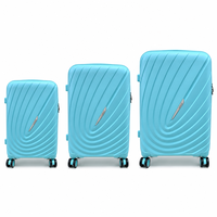 Valise élégante en PP rigide, valise de voyage tendance de couleur unie avec design léger et extensible, 360 °    Roues et serrure TSA