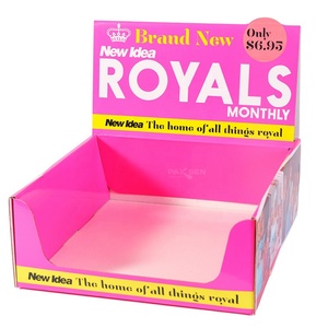 Foldable Cheap Cardboard Counter Display <b>Boxes</b> Small Nail Polish Stand Display with Paper Easy to Assemble - Product Image 1