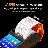NEWPAS Q6 móvil inteligente Android POS máquina con 4G + 64G soporte de memoria cámara para escanear código QR incorporado 58mm Bluetooth impresora PDA
