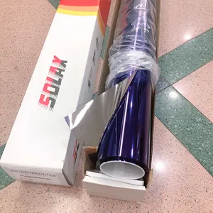 5% 15% 35% VLT Purple Silver 1.52*30m Decorate building glass Films heat reject metal reflective solar control window tint film