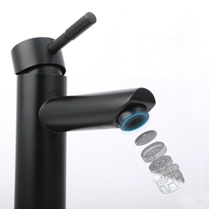 Commercio all'ingrosso nero in <span class=keywords><strong>acciaio</strong></span> <span class=keywords><strong>inox</strong></span> singolo manico lavabo rubinetto lavello miscelatore acqua <span class=keywords><strong>rubinetti</strong></span> caldo e freddo rubinetto per il <span class=keywords><strong>bagno</strong></span> - Product Image 6