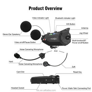 FreedConn R1 PRO Factory Direct WIFI 6 Riders 256G TF Card 2K Caméra avec interphone Bluetooth pour casque de moto - Product Image 4