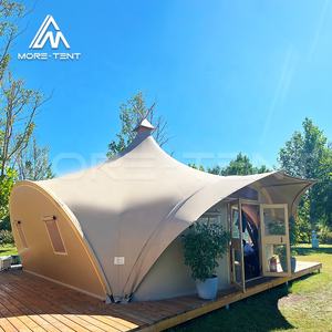 Grandes tentes de glamping indiennes en aluminium de luxe pour l'extérieur avec porte et salle de bain - Product Image 6