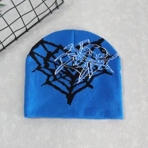 <span class=keywords><strong>Bonnet</strong></span> en tricot unisexe pour hommes et femmes, motif toile d'araignée, drôle, tendance Hip-hop, chaud pour l'extérieur et le ski, style Skullies - Product Image 5