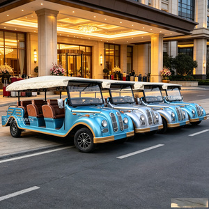 Bus touristique électrique vintage étanche pour le transport dans les parcs à thème et les villages de vacances - Product Image 1
