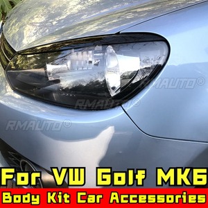 ชุดแต่งไฟหน้ารถยนต์ VW Golf MK6 พร้อมฝาครอบไฟหน้า คิ้วไฟหน้า ของตกแต่งรถยนต์ อุปกรณ์ตกแต่งรถยนต์ - Product Image 1