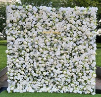 O-W012 Прямая продажа с фабрики с цветочными стенами x 8ft Roll up ткань с цветочным принтом в виде кирпичной стены Высокое качество искусственные цветы стены