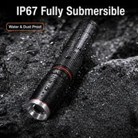 Lampe torche stylo rechargeable USB à double alimentation IP67 avec zoom 4x, 10850 750mAh ou piles AAA, clip de poche en aluminium, torche EDC