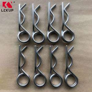 Kit d'assortiment de goupilles fendues de type R DIN11024, attaches à ressort à double spirale, goupilles de raccordement M4 en acier inoxydable 316 - Product Image 6