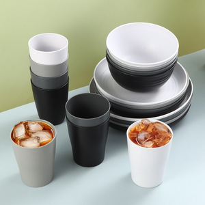 Bộ đồ ăn bằng rơm lúa mì thiết kế hiện đại, tùy chỉnh số lượng lớn, có thể tái sử dụng, đạt chuẩn thực phẩm, dùng cho khách sạn - Product Image 4