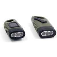 Lampe torche LED d'urgence rechargeable par USB à manivelle solaire, avec mousqueton, power bank, torche de survie pour le camping, la randonnée et les activités de plein air