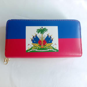 Portefeuille unisexe populaire en cuir imperméable et lavable avec drapeaux nationaux d'Haïti, Porto Rico, le Mexique et l'Équateur pour <span class=keywords><strong>la</strong></span> promotion 2026 - Product Image 6