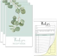 Carnet de factures en 2 exemplaires, carnet de commandes sans carbone coloré, carnet de reçus d'achat pour petites entreprises, blanc/jaune, 3,54 x 5,51 pouces