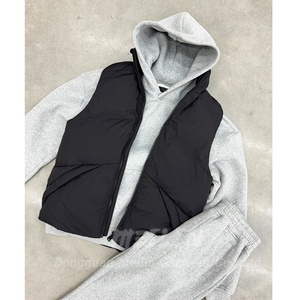 Custom logo Winter Wear Down Vest Men Tracksuit Sweat Suit Jogging Suit Pullover Hoodie and <b>Sweatpants</b> <b>Set</b> for Men - Product Image 1