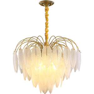 Occhiali lampadario in piuma <span class=keywords><strong>per</strong></span> soggiorno camera da letto Luxury Led E14 lampade a sospensione sala da pranzo Lustre Luminarias Lighting - Product Image 6