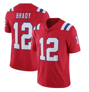 เสื้อฟุตบอลอเมริกันแบบเย็บตามสั่ง ปี 2025-2026 |   เสื้อ Brady 12 สีแดง รุ่น Alternate Throwback <span class=keywords><strong>Legend</strong></span> สำหรับแฟนคลับ ขายส่ง ไซส์ S-XXXL - Product Image 2