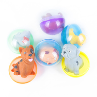 Vente en gros QF Marque QF-0131 Enfants En Plastique Classique Mécanique Animal Mystère Remplissable Surprise Oeufs Vent Capsule Jouet Distributeur Automatique