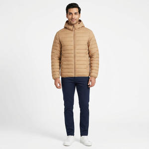 Blouson matelassé en toile pour homme, imperméable, respirant, anti-plis, haute qualité, sur mesure, col montant, vente chaude - Product Image 1