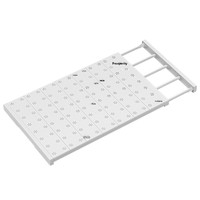 Étagère de rangement réglable sans perçage à un seul niveau pour armoire, chambre d'étudiant, placard et salle de bain