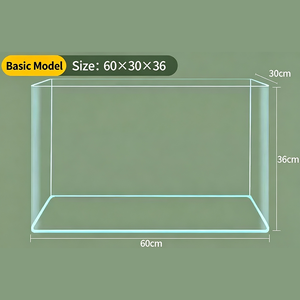 ตู้ปลาตั้งโต๊ะ Jinjing Ultra-Clear Eco Aquarium - ตู้เลี้ยงเต่าพร้อมต้นไม้ในน้ำ - Product Image 1