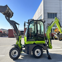 Chargeuse sur pneus compacte mini diesel 4x4 entièrement hydraulique certifiée CE pour la construction routière et l'entretien municipal