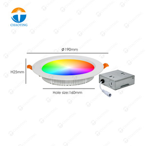 Trong nhà <span class=keywords><strong>6</strong></span> inch CCT Dimmable RGB tại chỗ xuống ánh sáng 16 Wát Đèn vòng Đèn sân khấu lõm wifi thông minh tuya có thể điều chỉnh <span class=keywords><strong>Led</strong></span> ceil downlights - Product Image 5