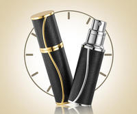 Atomiseur de parfum de luxe rechargeable de 5 ml - Mini flacon vaporisateur de voyage en cuir pour les soins personnels et les voyages