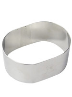 Sanneng Moule à gâteau ovale en acier inoxydable 304, résistant au four, pour mousse et cheesecake semi-cuit, avec découpeur de gâteau, SN3256, unité individuelle