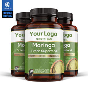 Oem תווית moringa ירוק עם אבקת מורינגה אורגני אבקת עלים 1000mg תמיכה חיסונית אנרגיה מגבר - Product Image 1
