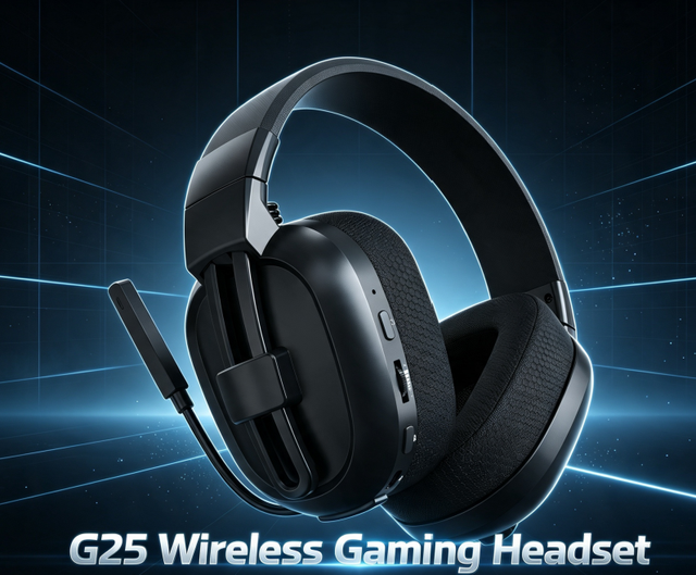 2026 Hot Sale Tri-mode 2.4G Wireless Gaming Headset with Adjustable Headband Comfortable Earmuff Siberia S-G25